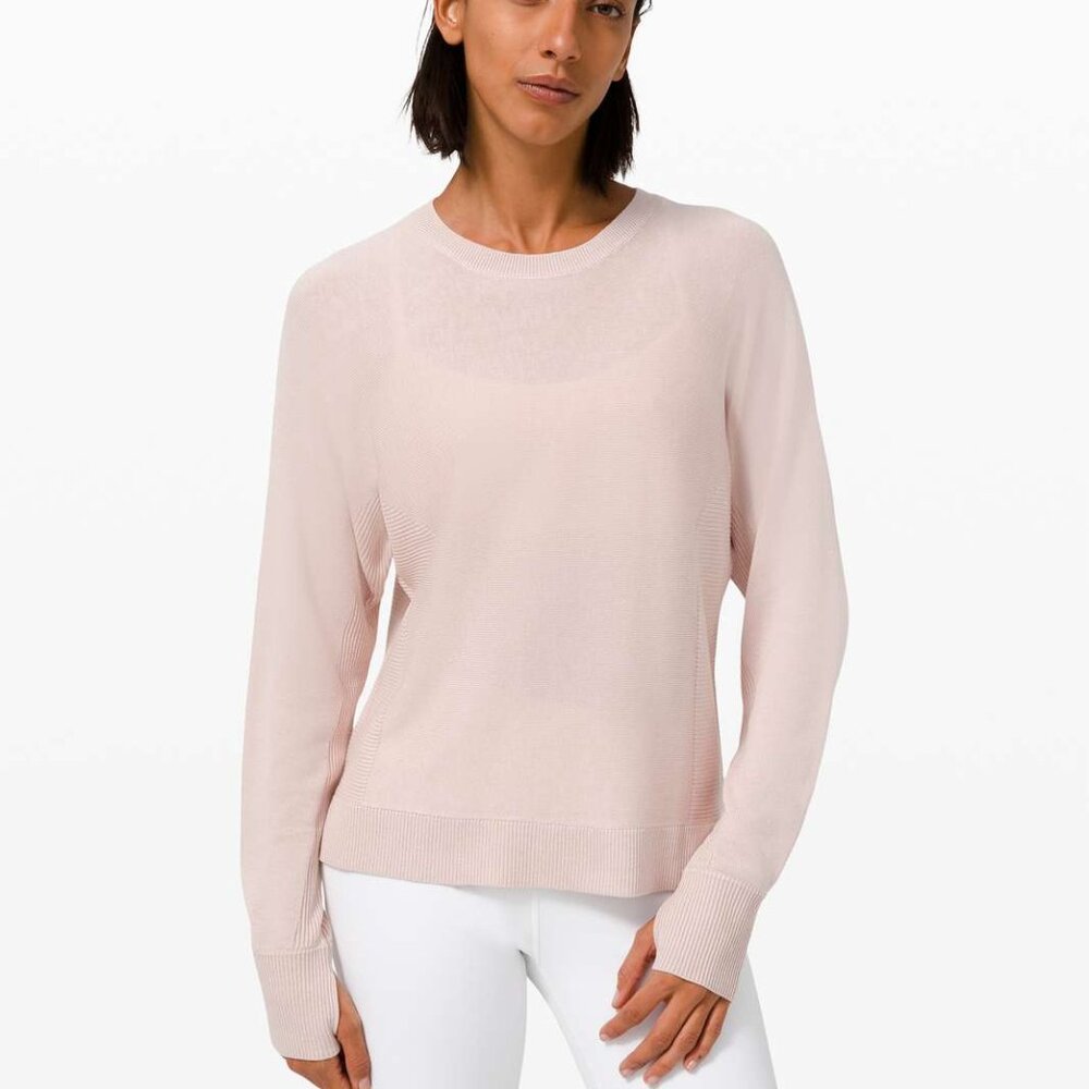 Lululemon Cashlu Knit Pullover in Pink Bliss